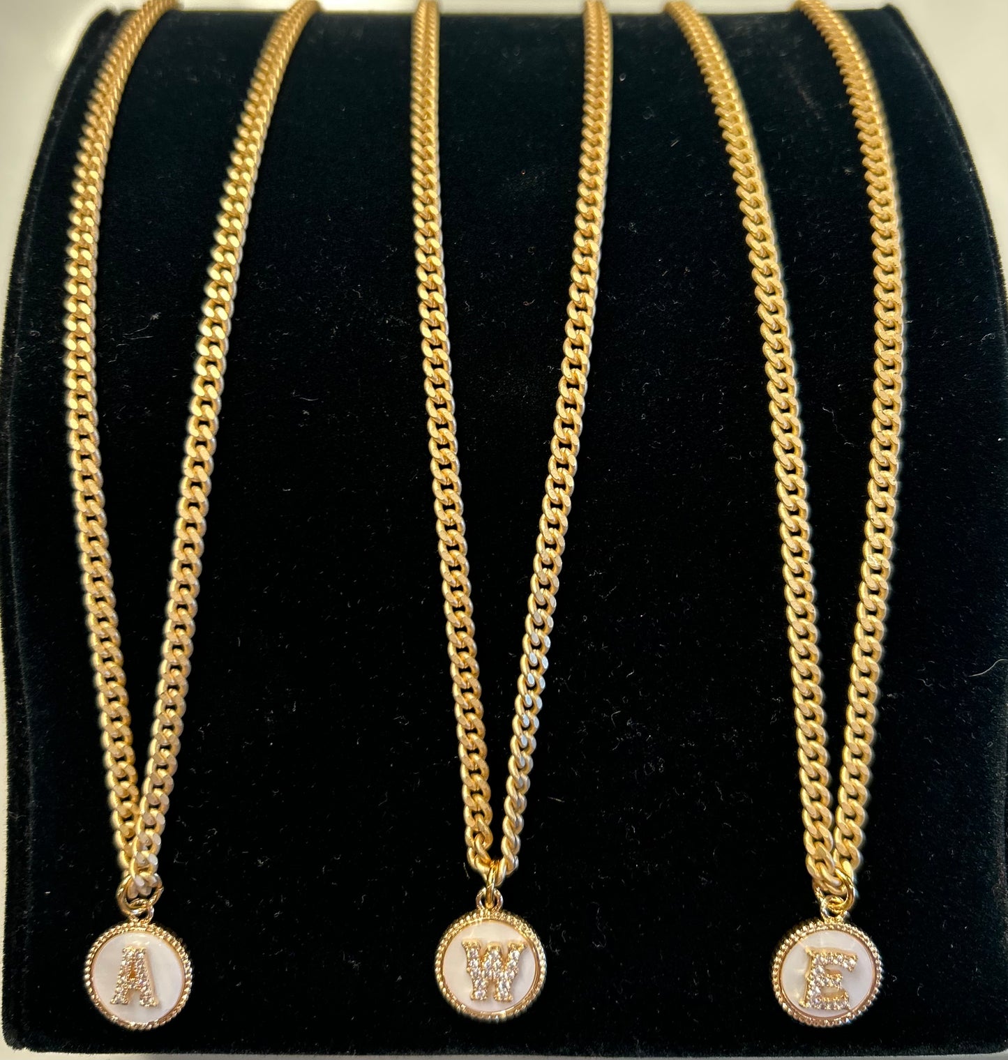 Virtue initial necklace