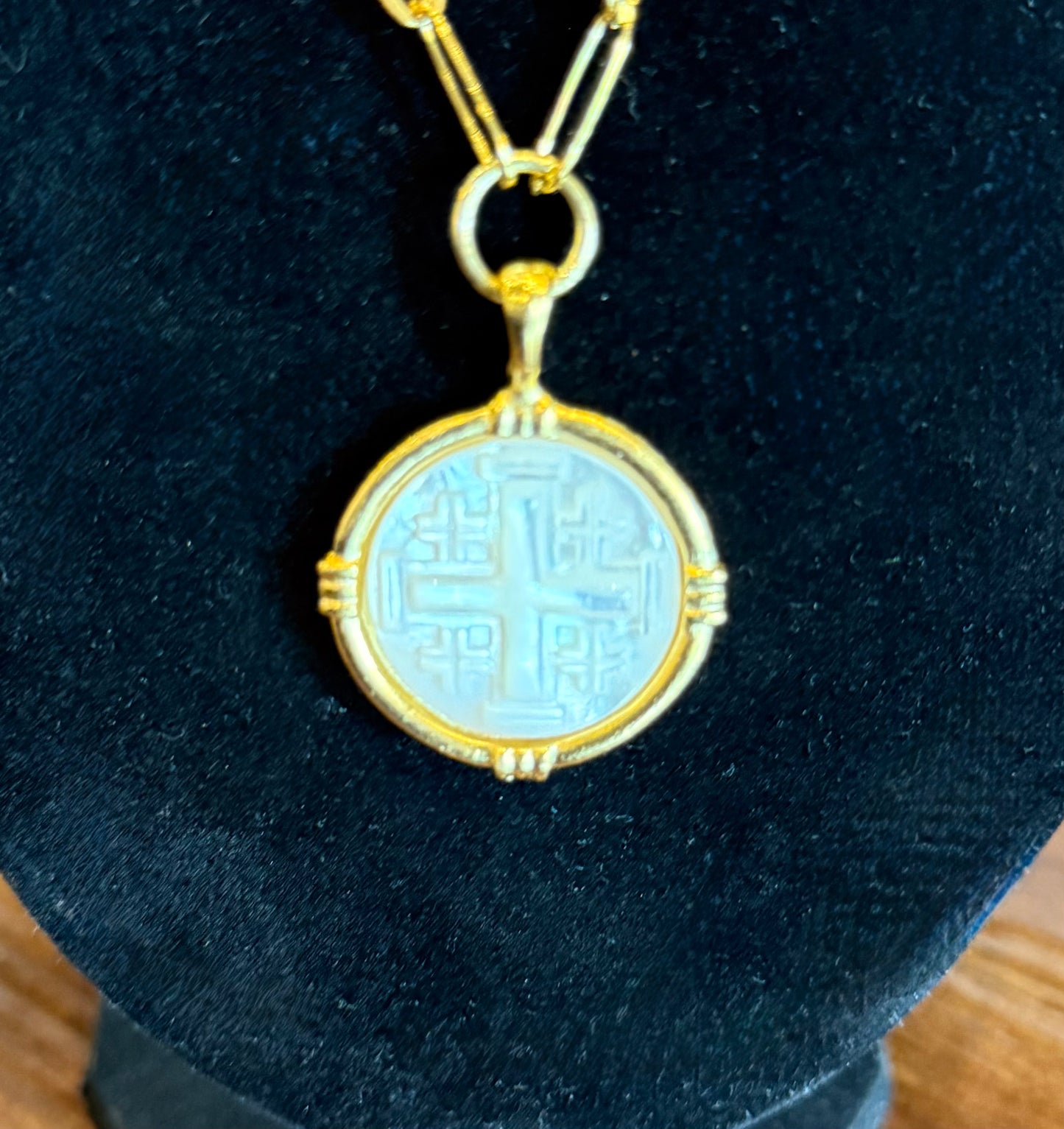 SUSAN SHAW IDA JERUSALEM CROSS NECKLACE