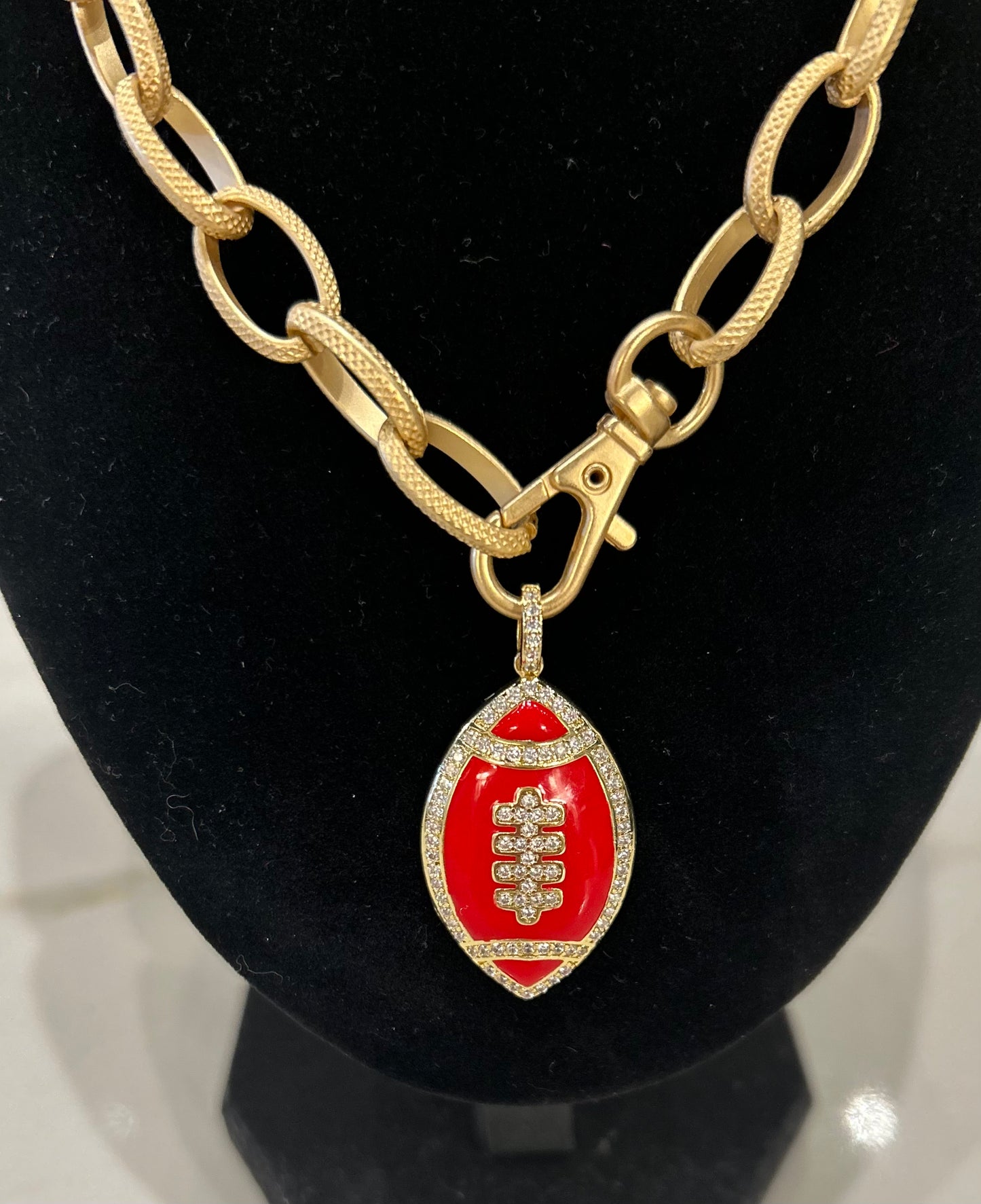 KC FOOTBALL NECKLACE