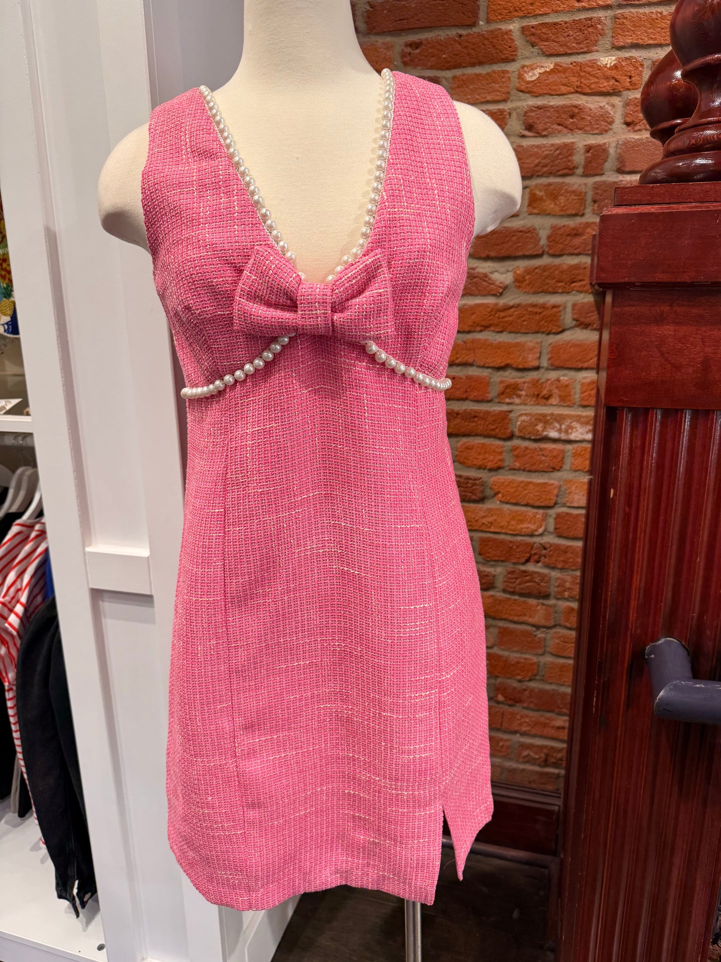 VOY PEARL BOW TWEED DRESS 5.1